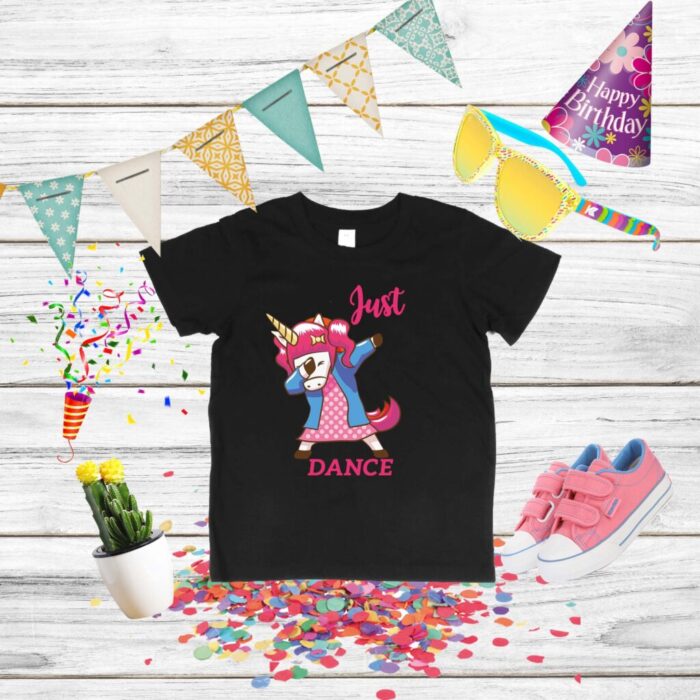 tricou pentru copii cu dans unicorn colorat festiv