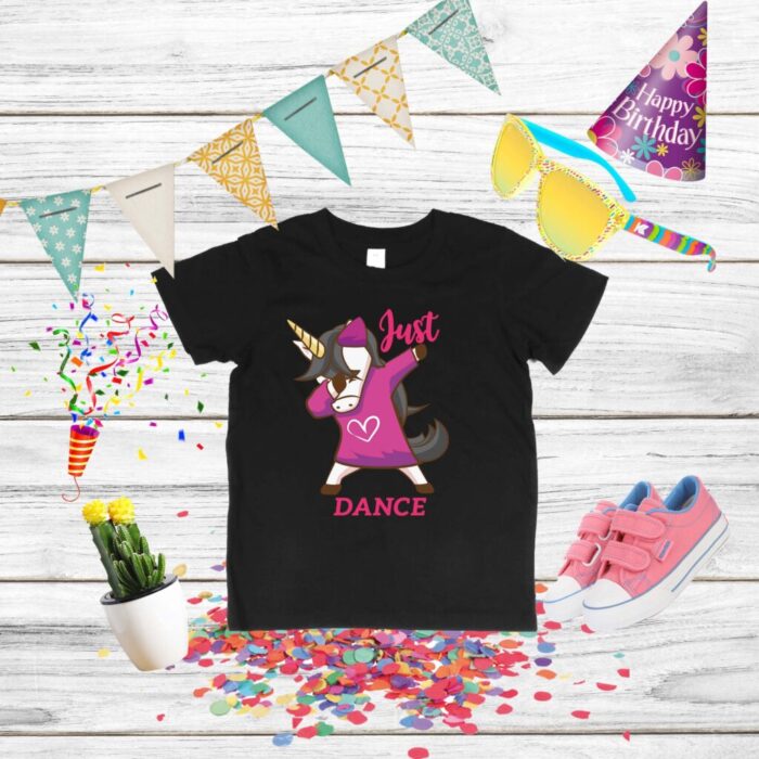 Tricou unicorn pentru dans petrecere colorată aniversară