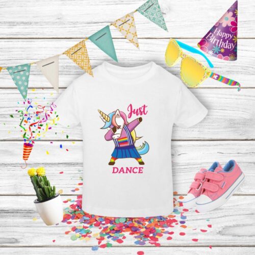 Tricou unicorn petrecere aniversară pentru copii distractiv