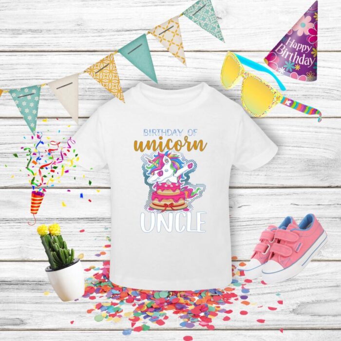 Tricou aniversar tematic unicorn pentru copii