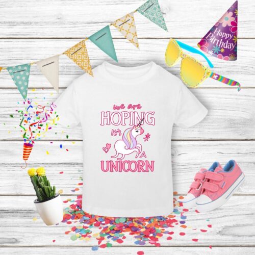 Tricou aniversar unicorn colorat pentru copii casual