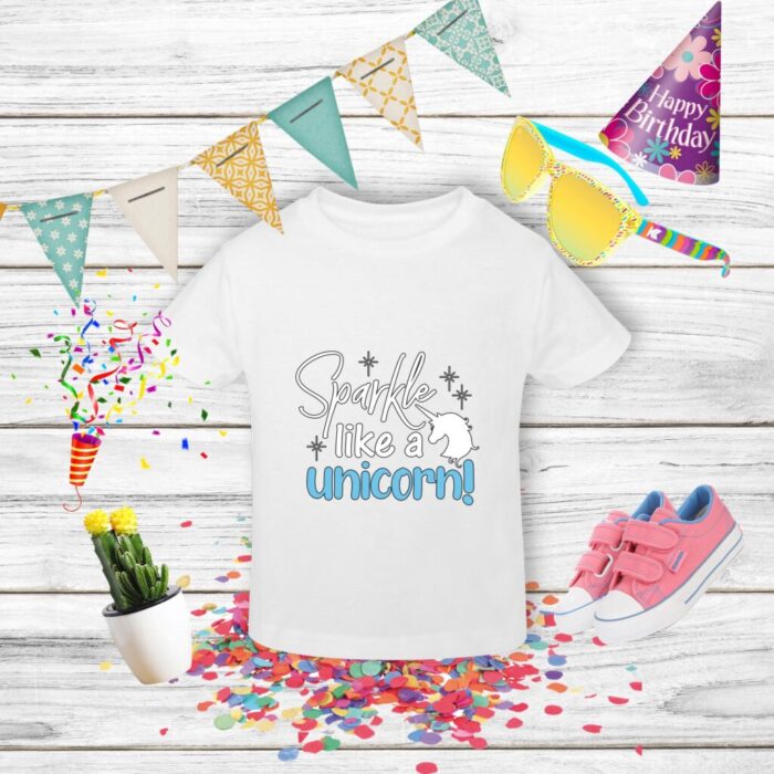 Tricou copii cu mesaj unicorn petrecere aniversară